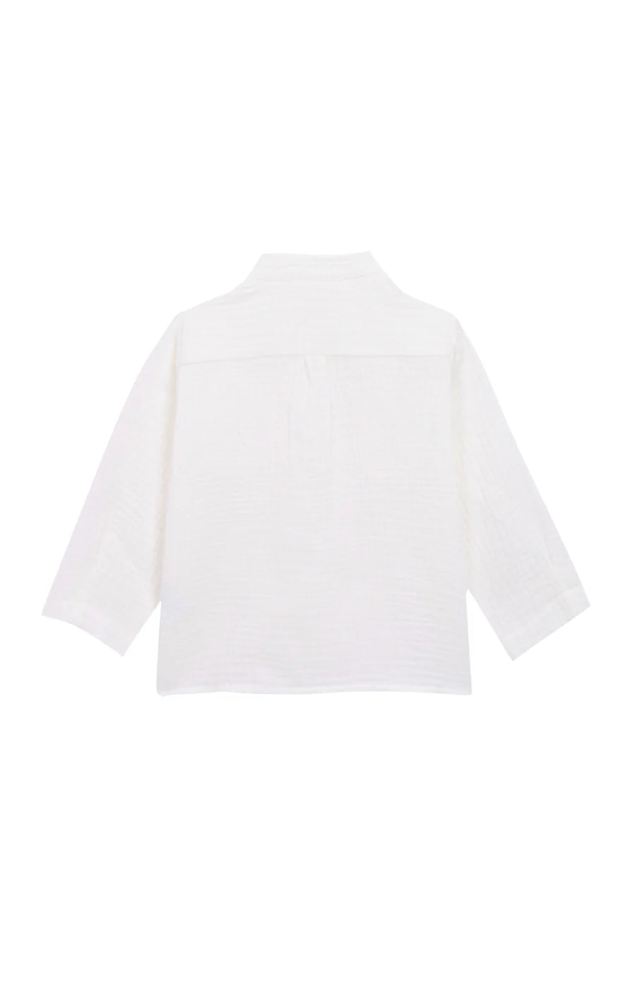 Chemise Mao en bambou blanc