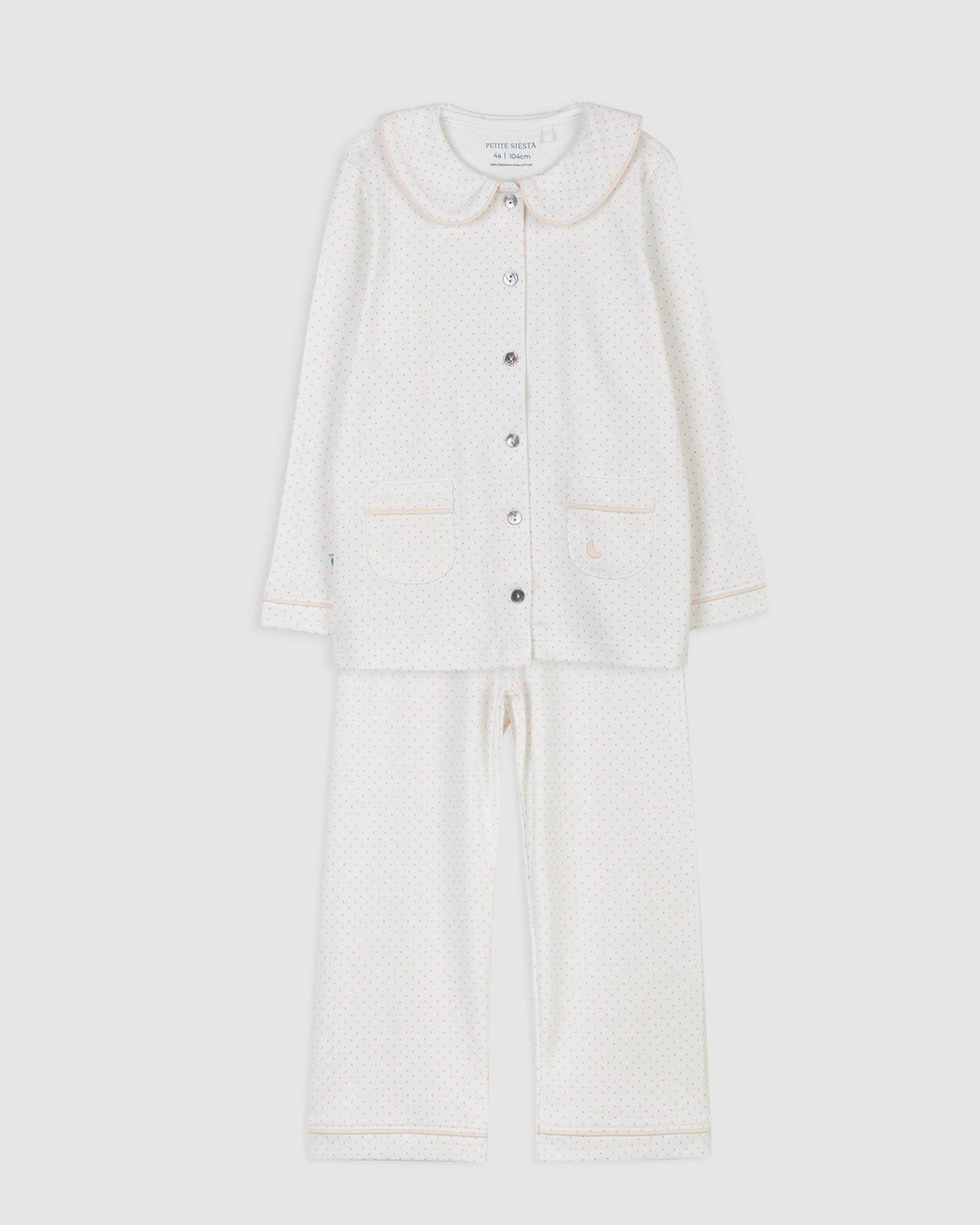 Pyjama chemise à pois roses pour enfants