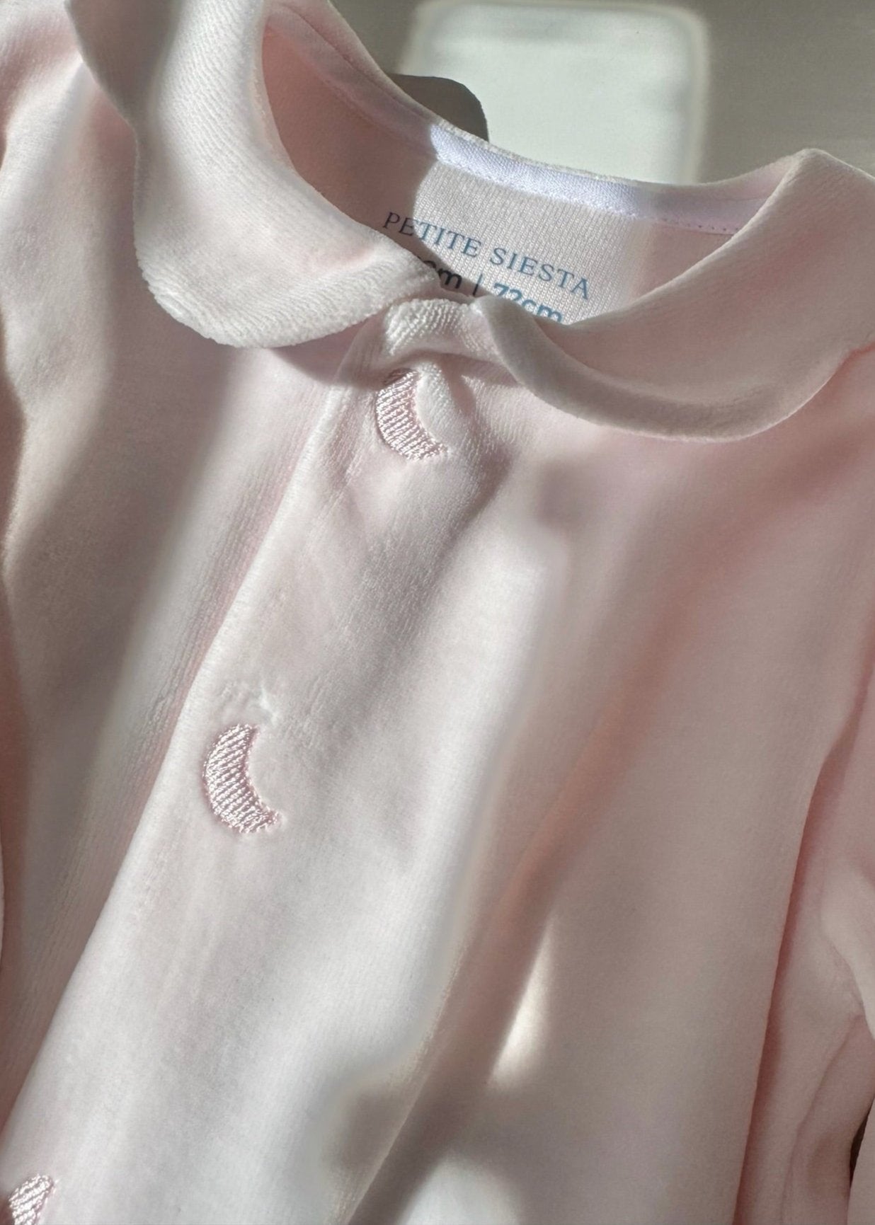 Pijama Bebé Velour Rosa