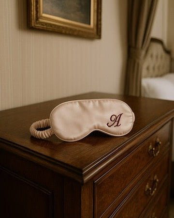 Antifaz de seda Champagne