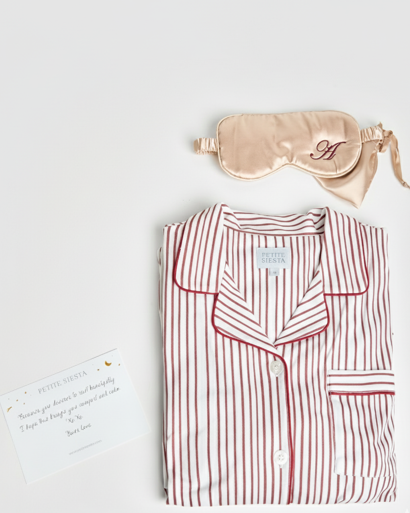 Sleep Tight Rayas Burgundy