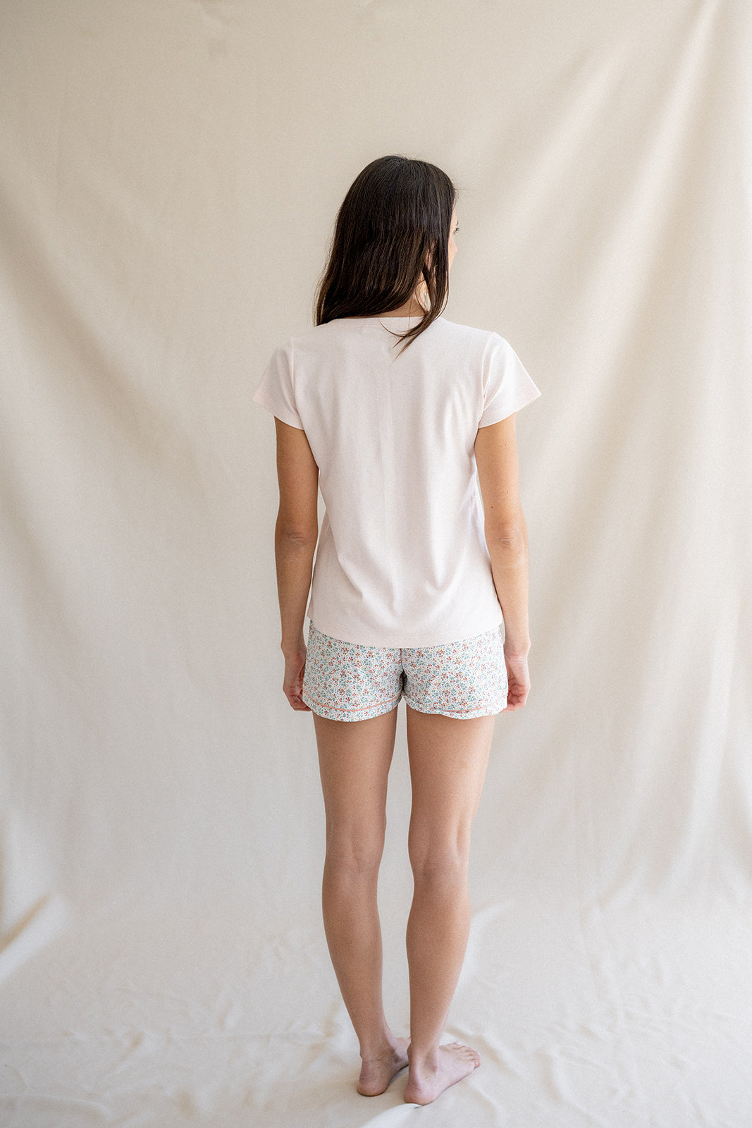 Pijama Mujer Flores Corto