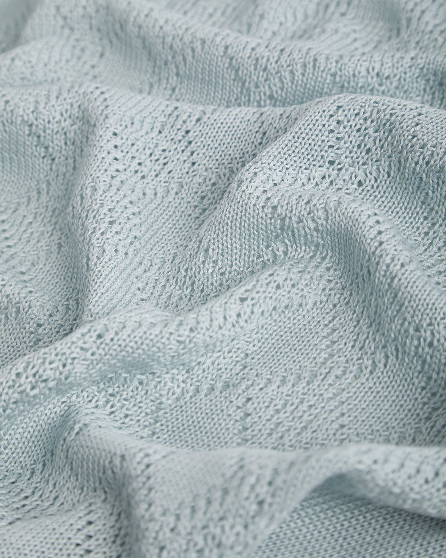 Blue Cotton Perlé Blanket