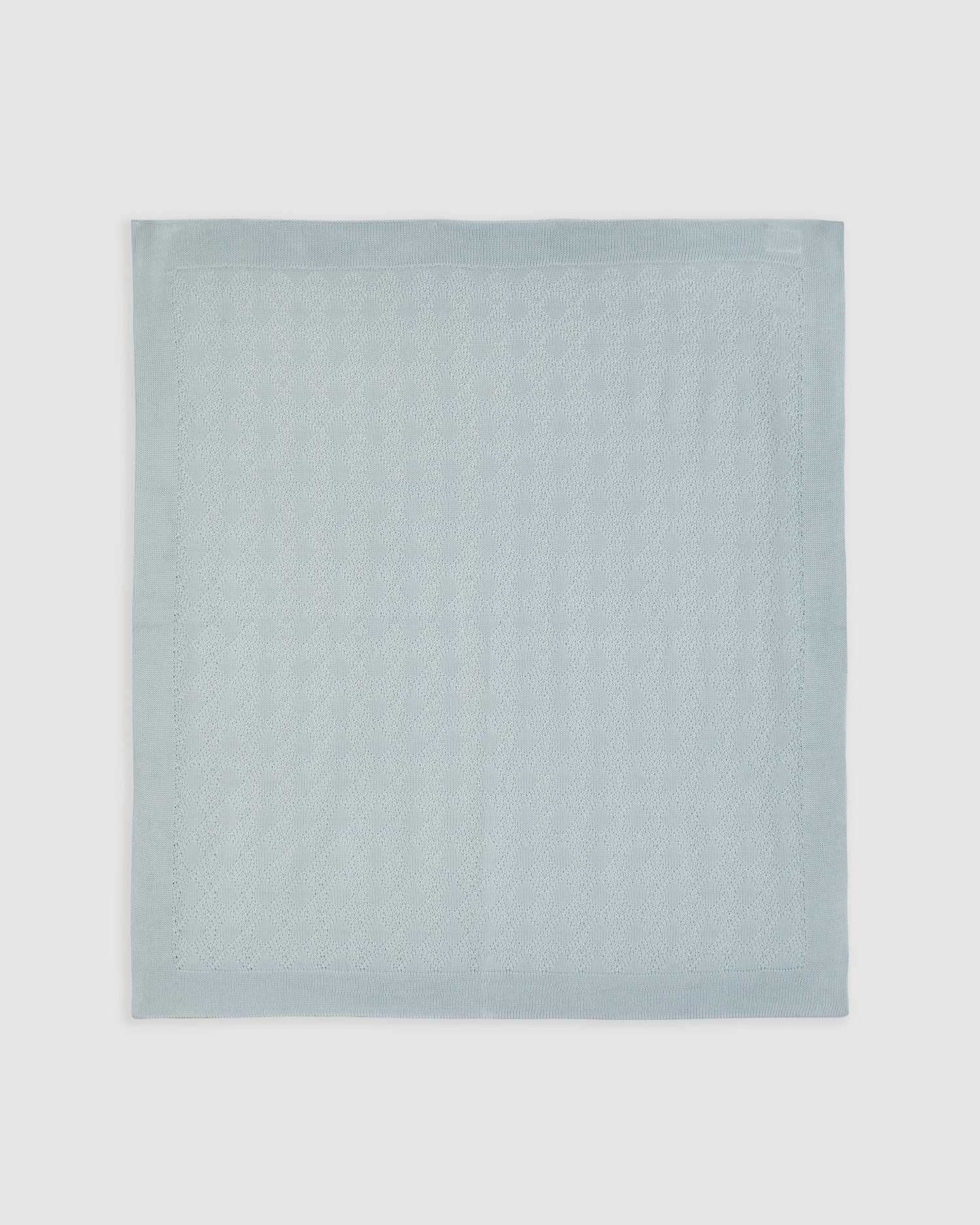 Blue Cotton Perlé Blanket