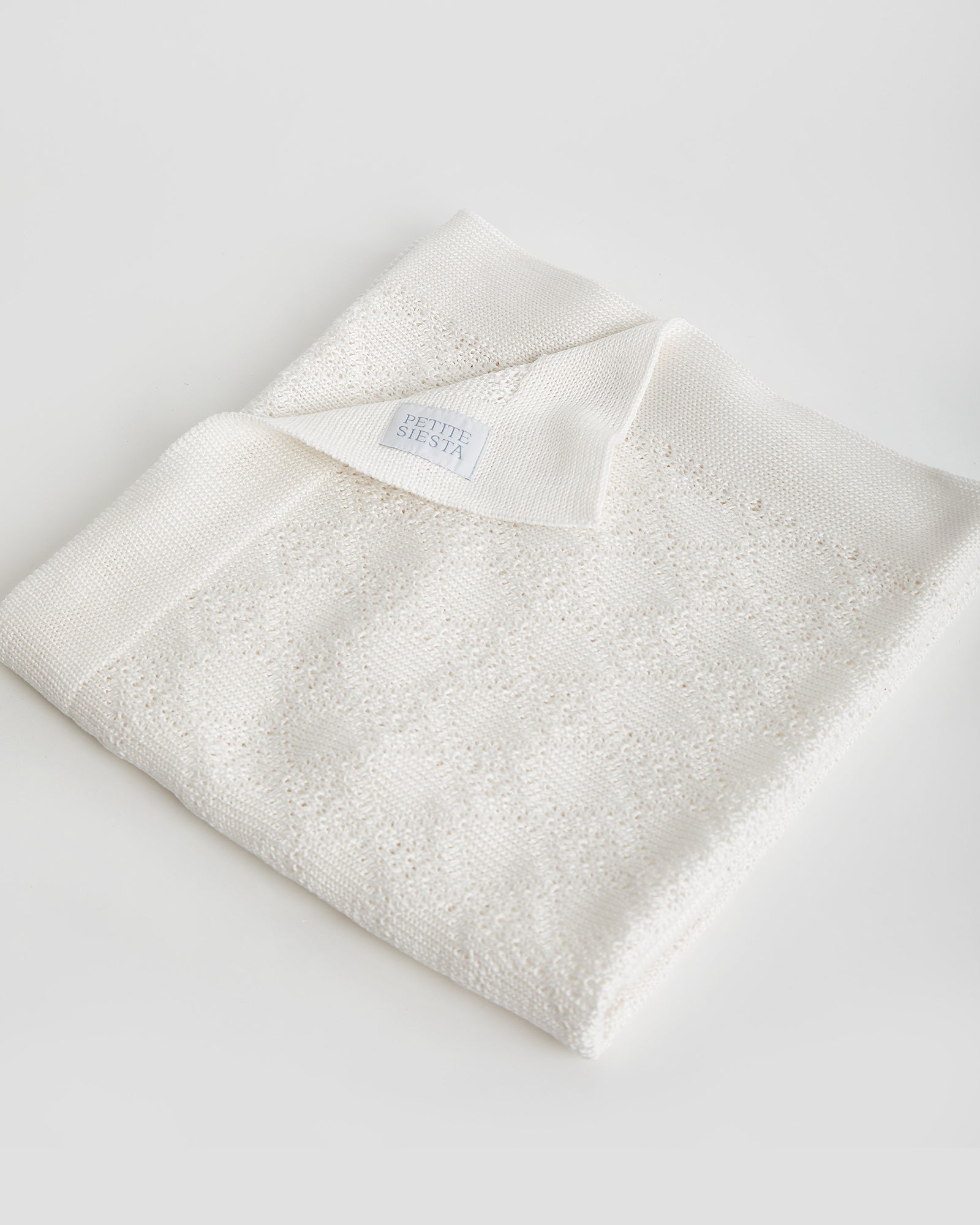 Couverture Perlé Coton Eco Blanc