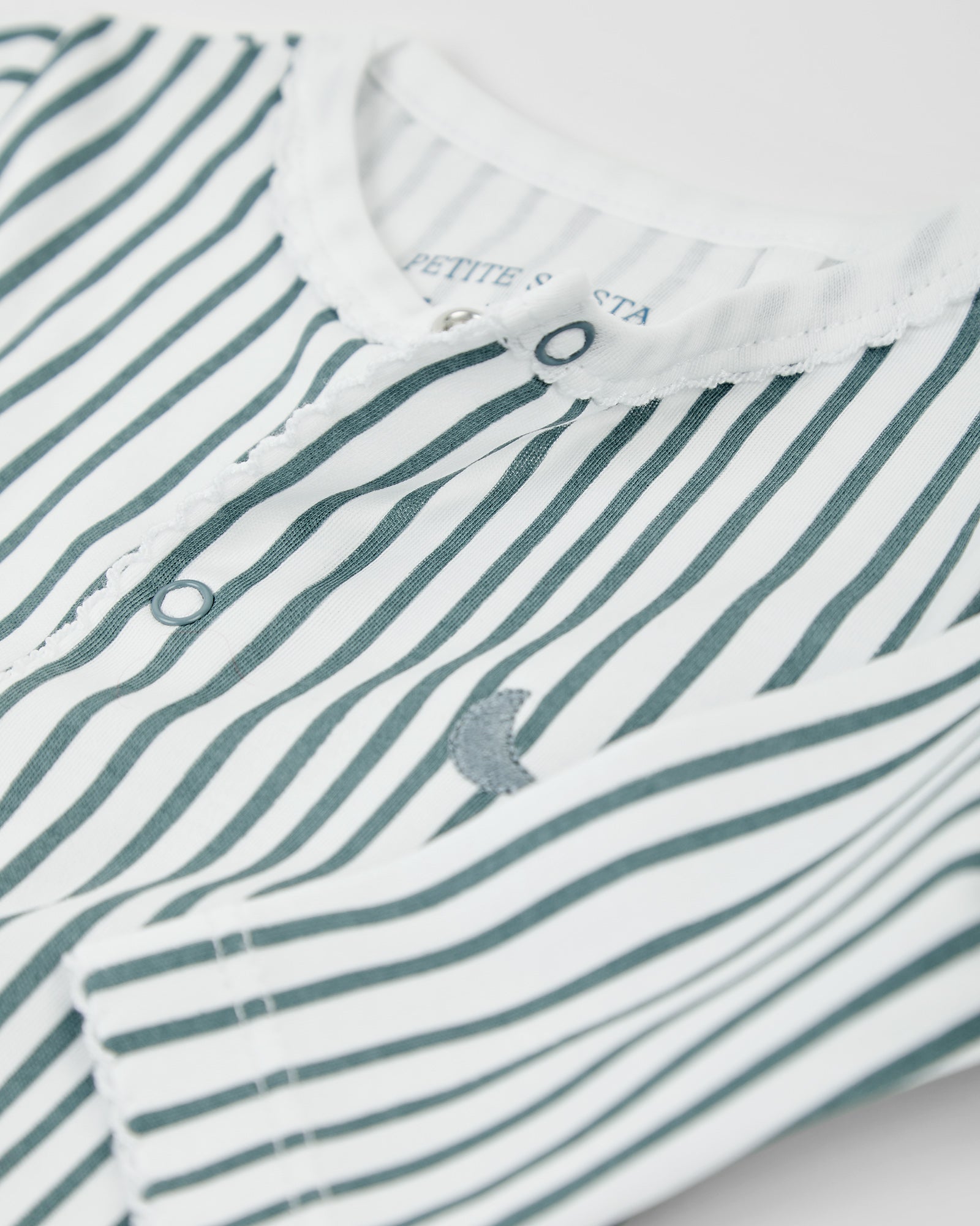 Pyjama bébé à rayures bleu foncé