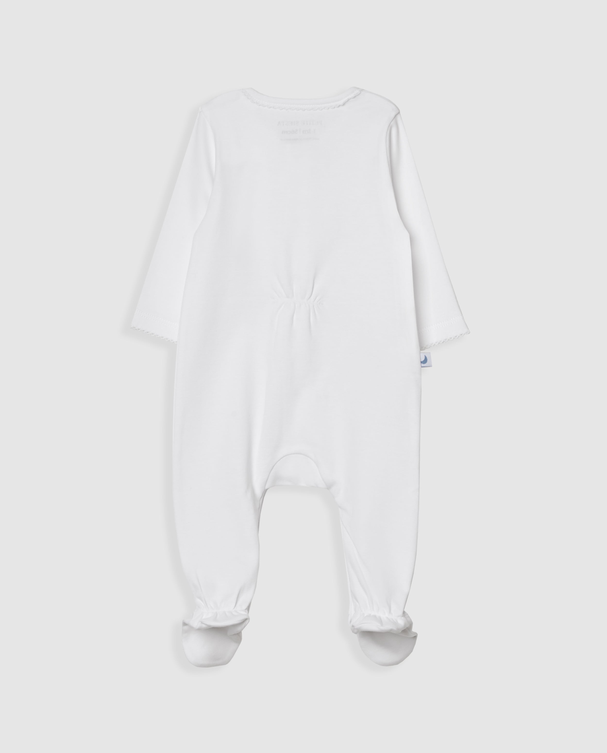 Pijama Bebé Tira Bordada Blanco