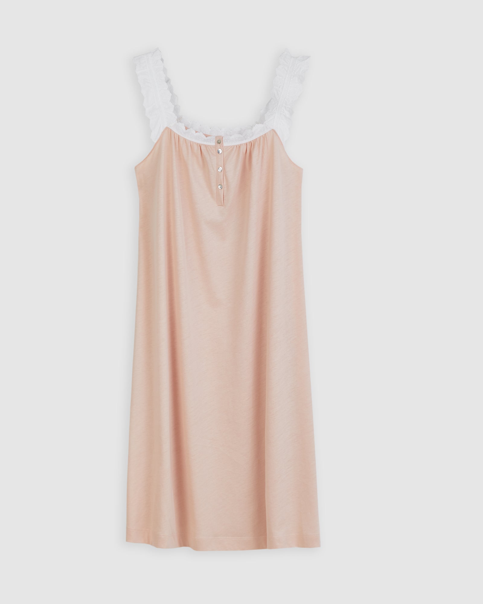 Camisón Mujer Tira Bordada Rosa