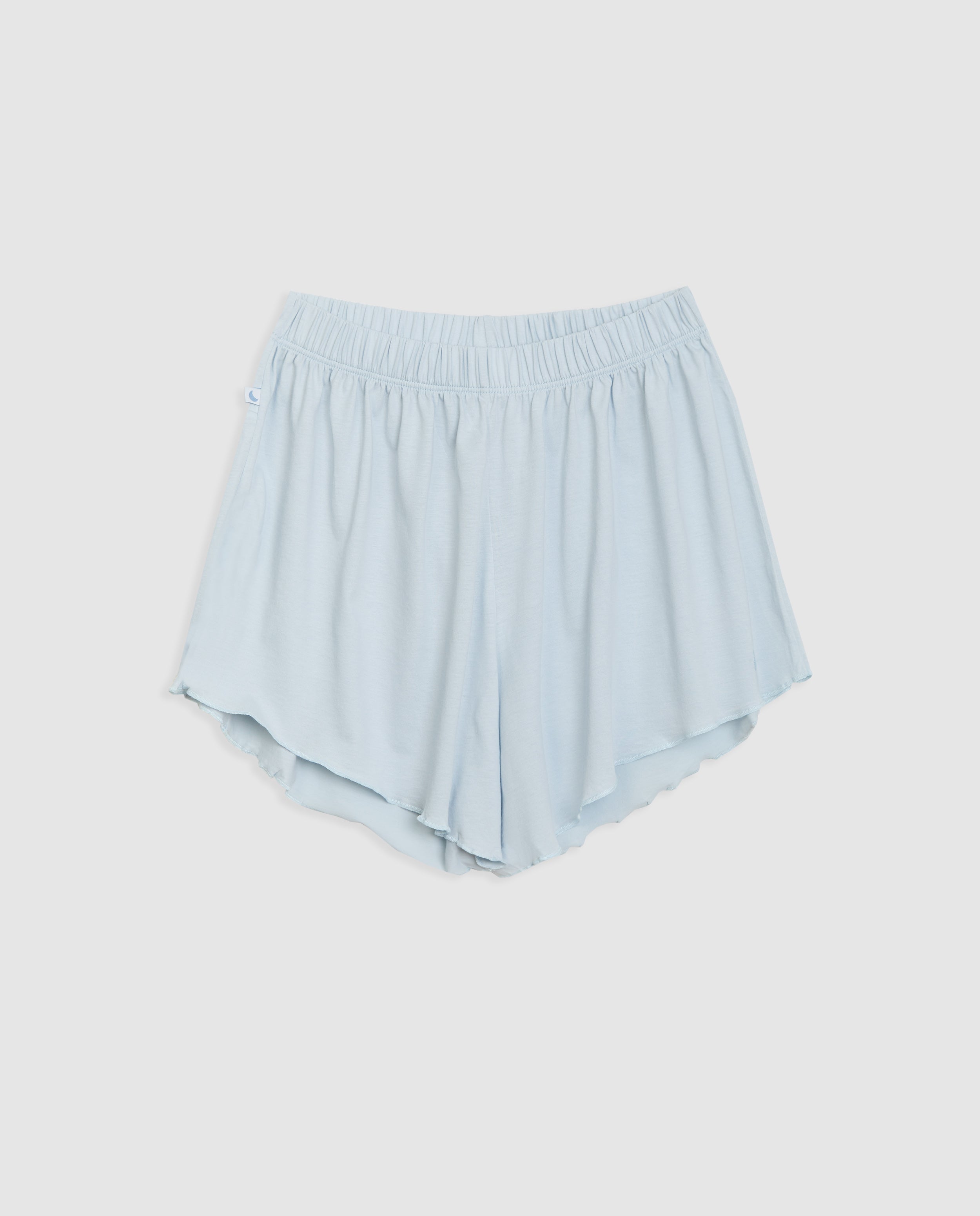 Pyjama bleu à bretelles courtes pour femme