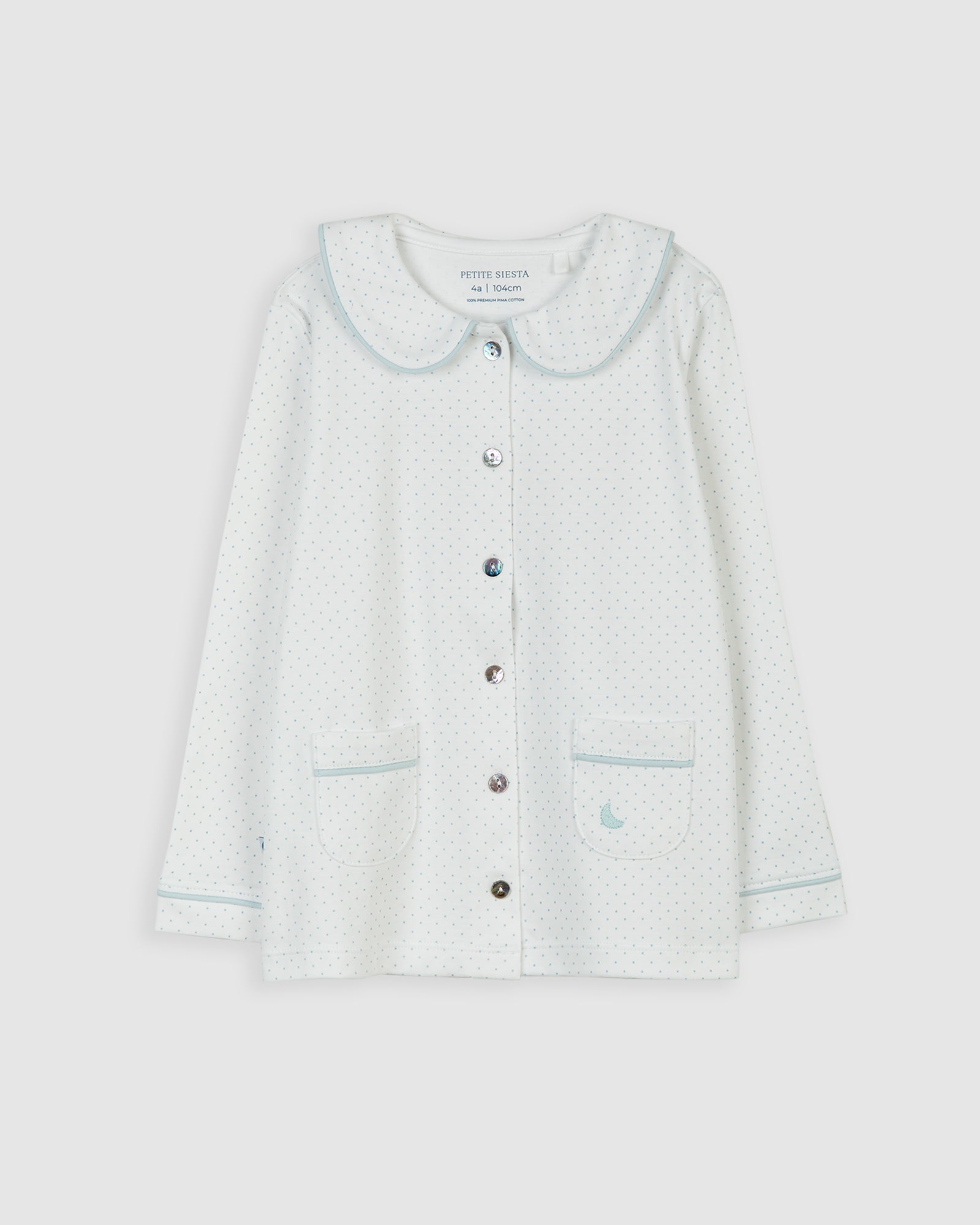 Kids Blue Dot Shirt Pajamas