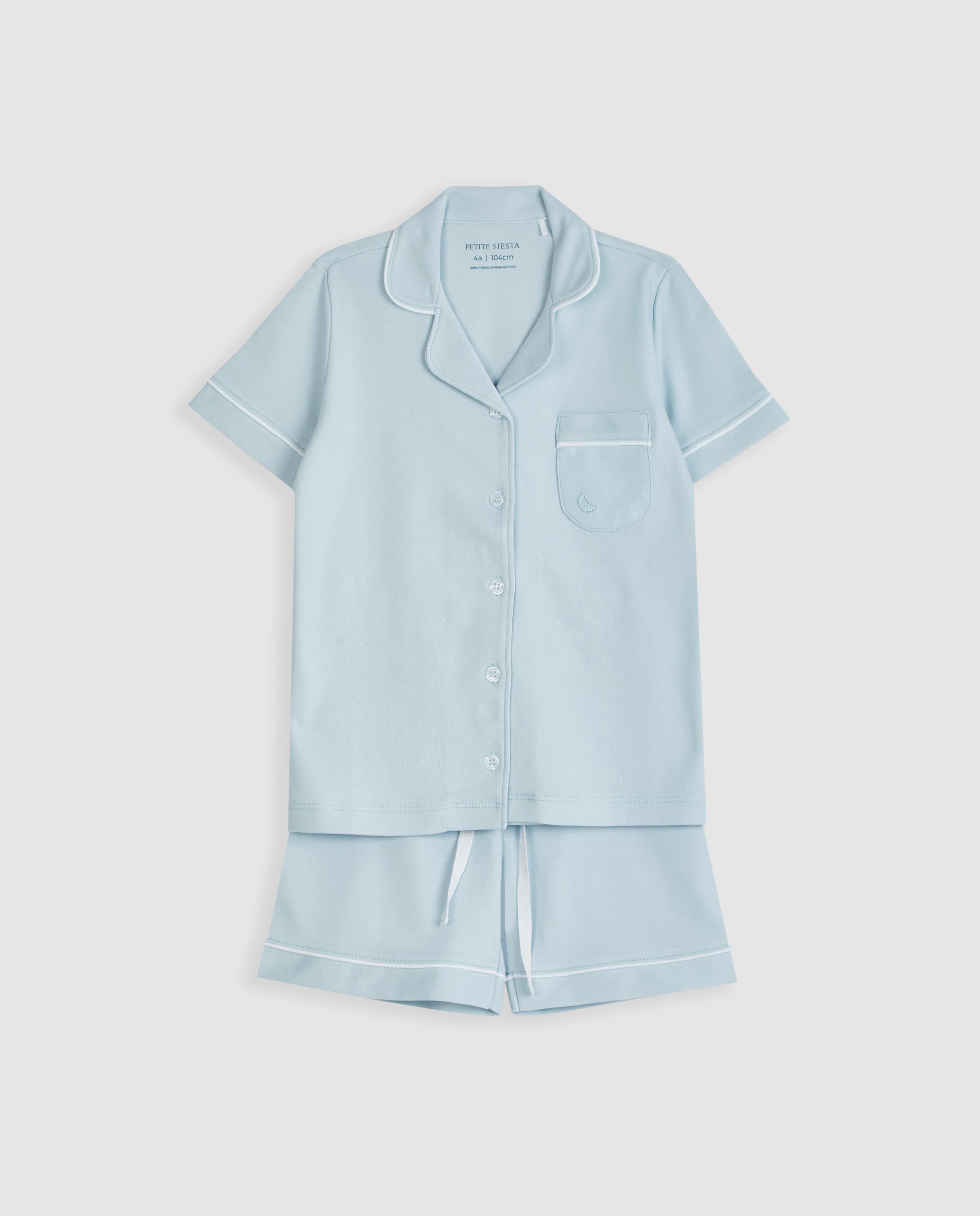 Pijama Kids Camisero Azul Corto