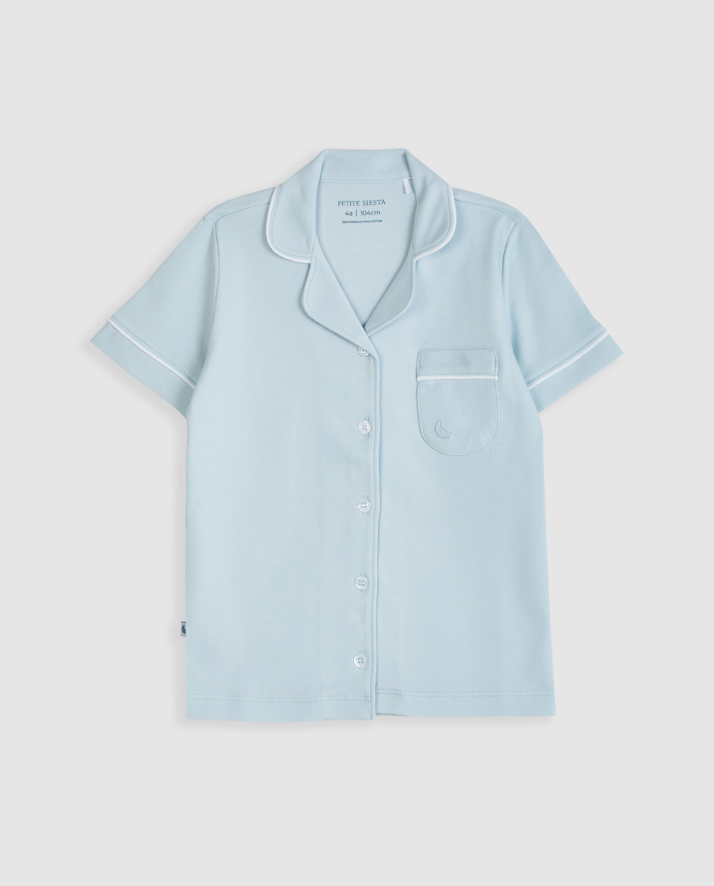 Pijama Kids Camisero Azul Corto