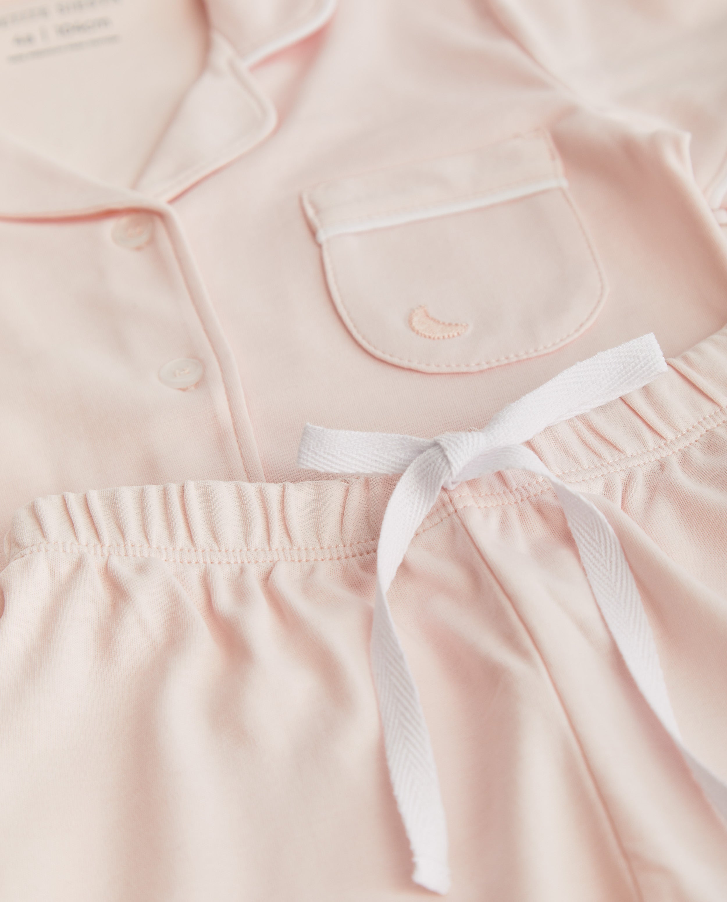 Kids Short Pink Shirt Pajamas