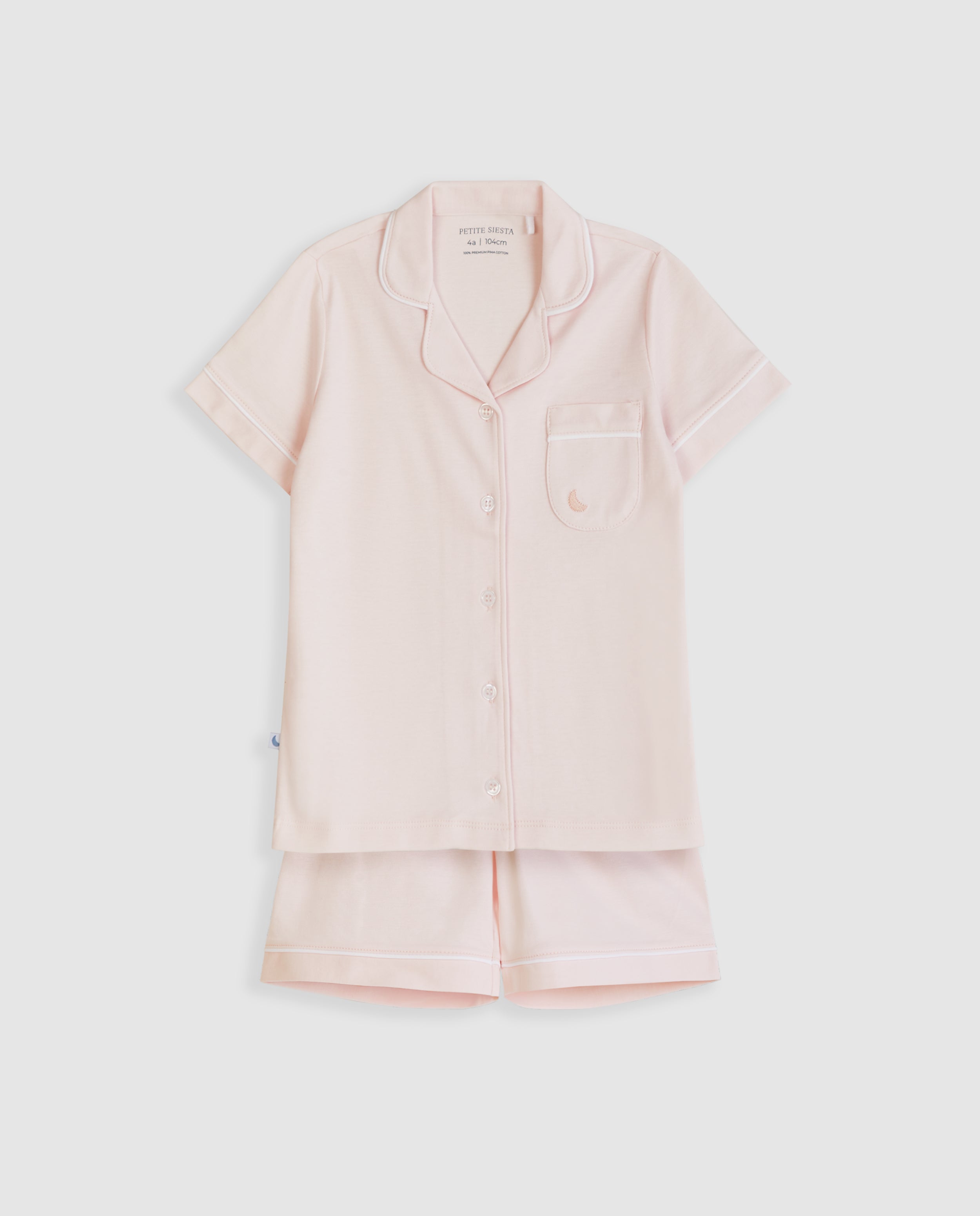 Kids Short Pink Shirt Pajamas