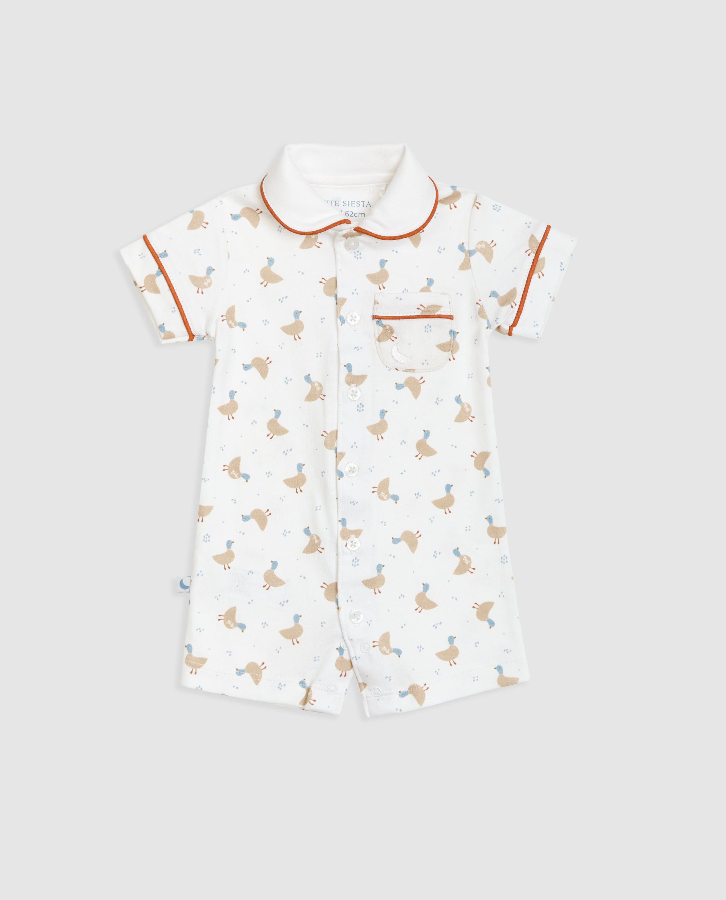Pyjama bébé chemise canards court
