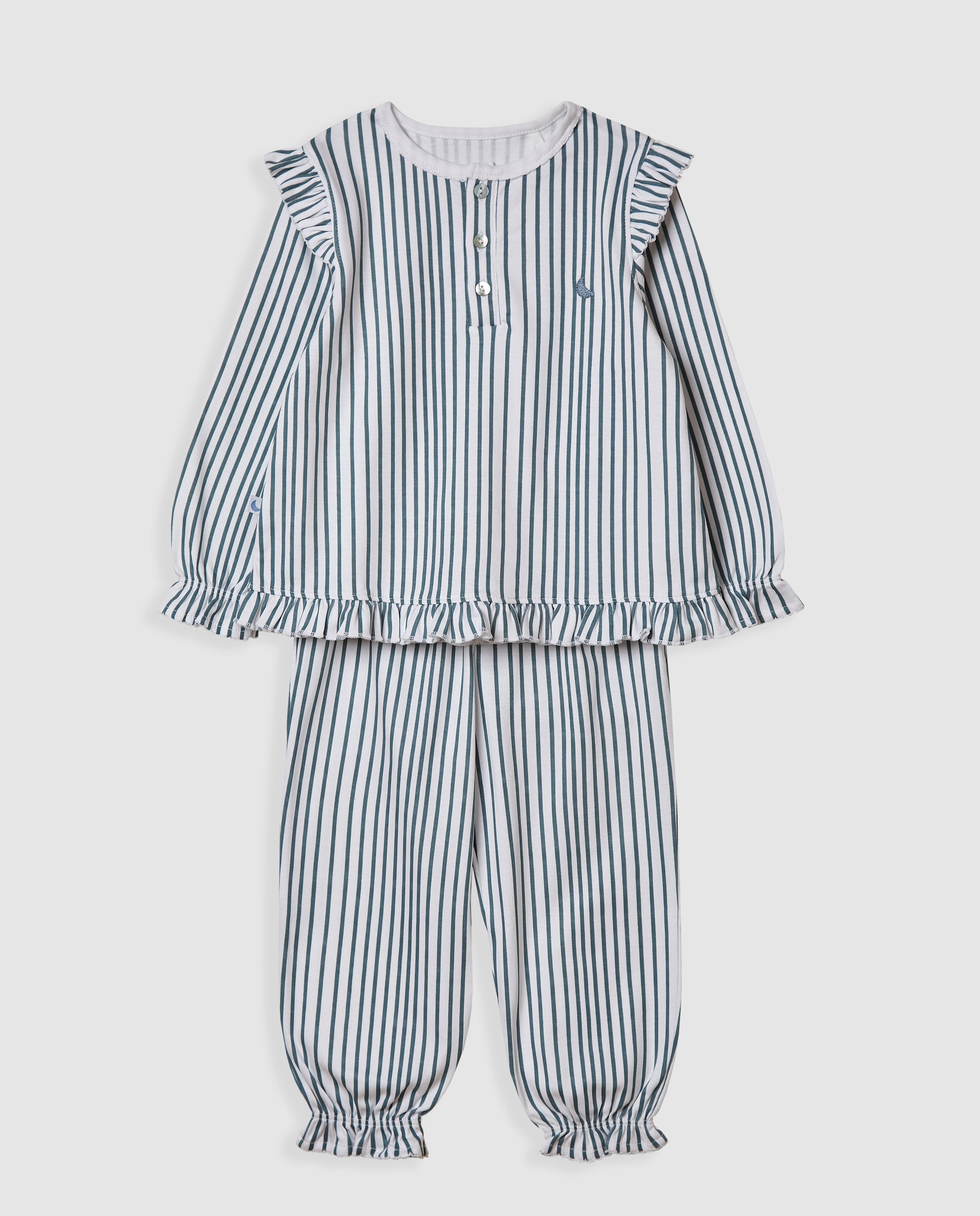 Kids Striped Ruffle Pajamas