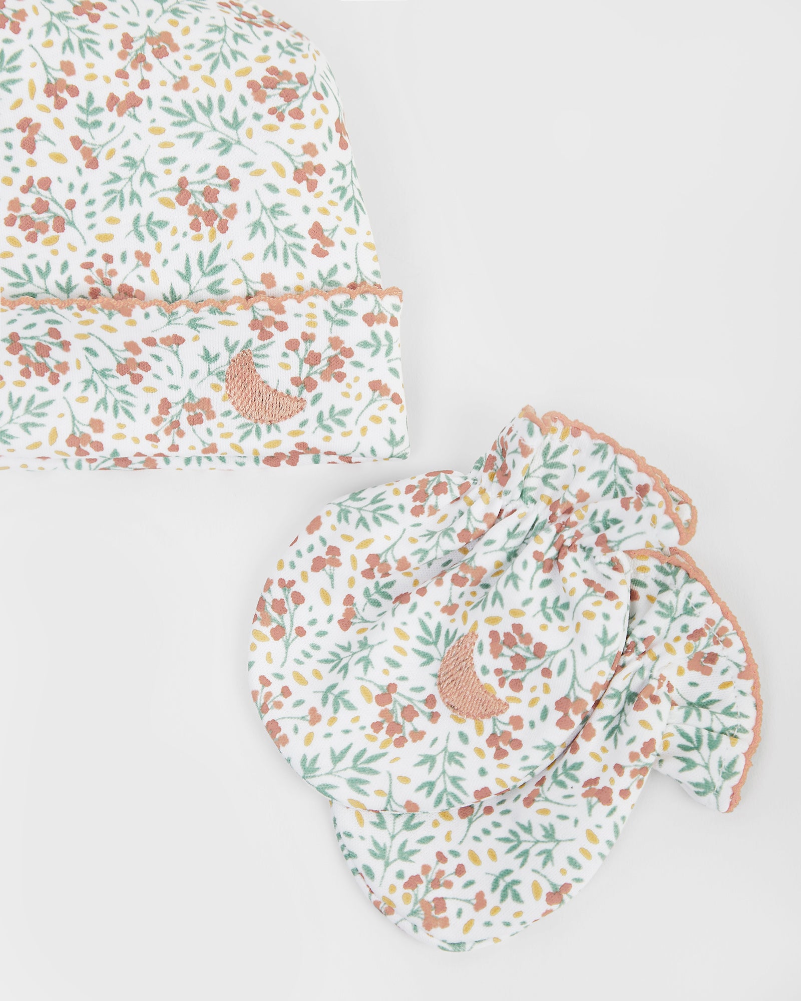 Pack Gorrito y Manoplas - Flores