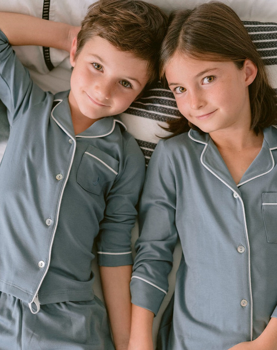 Chemise de pyjama pour enfant bleu foncé