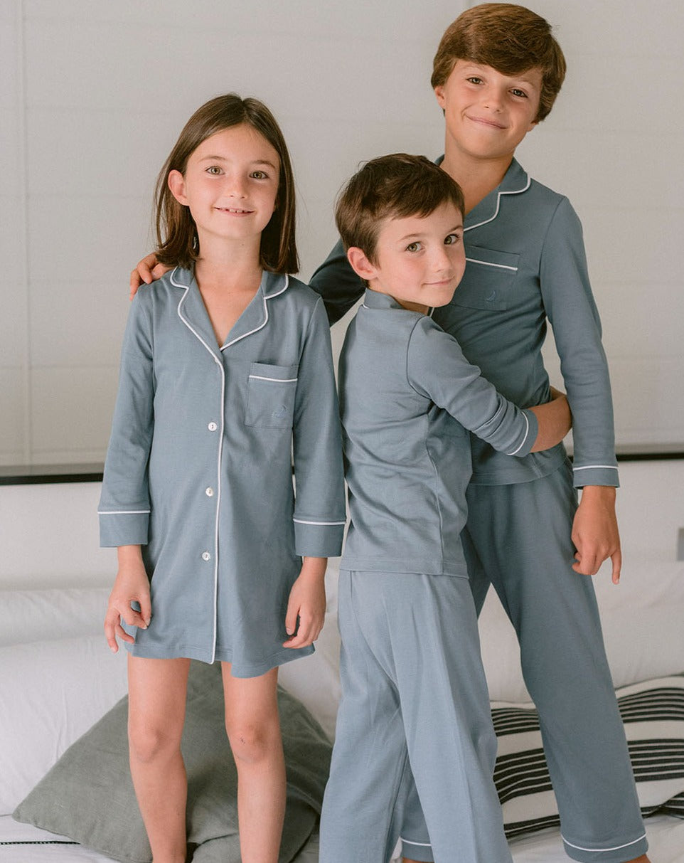 Chemise de pyjama pour enfant bleu foncé
