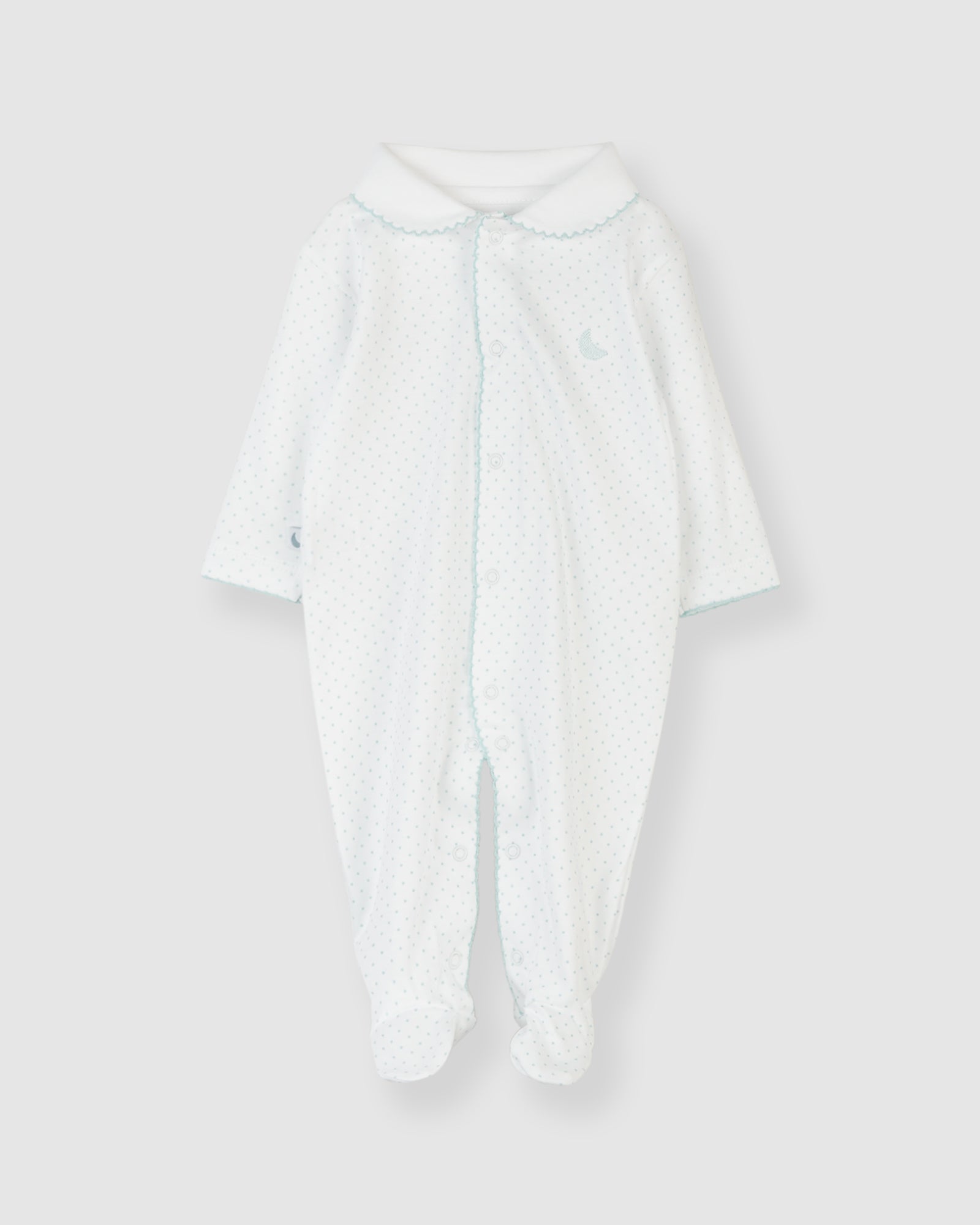 Pyjama bébé à pois bleus