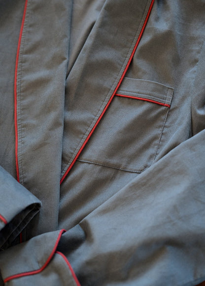 Peignoir homme bleu foncé bordeaux