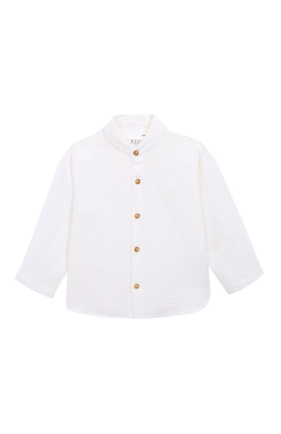 Chemise Mao en bambou blanc