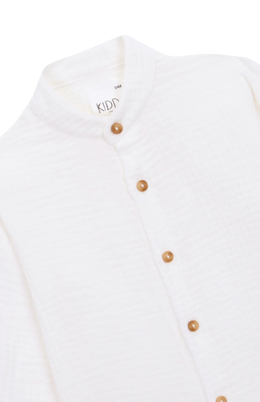 Chemise Mao en bambou blanc
