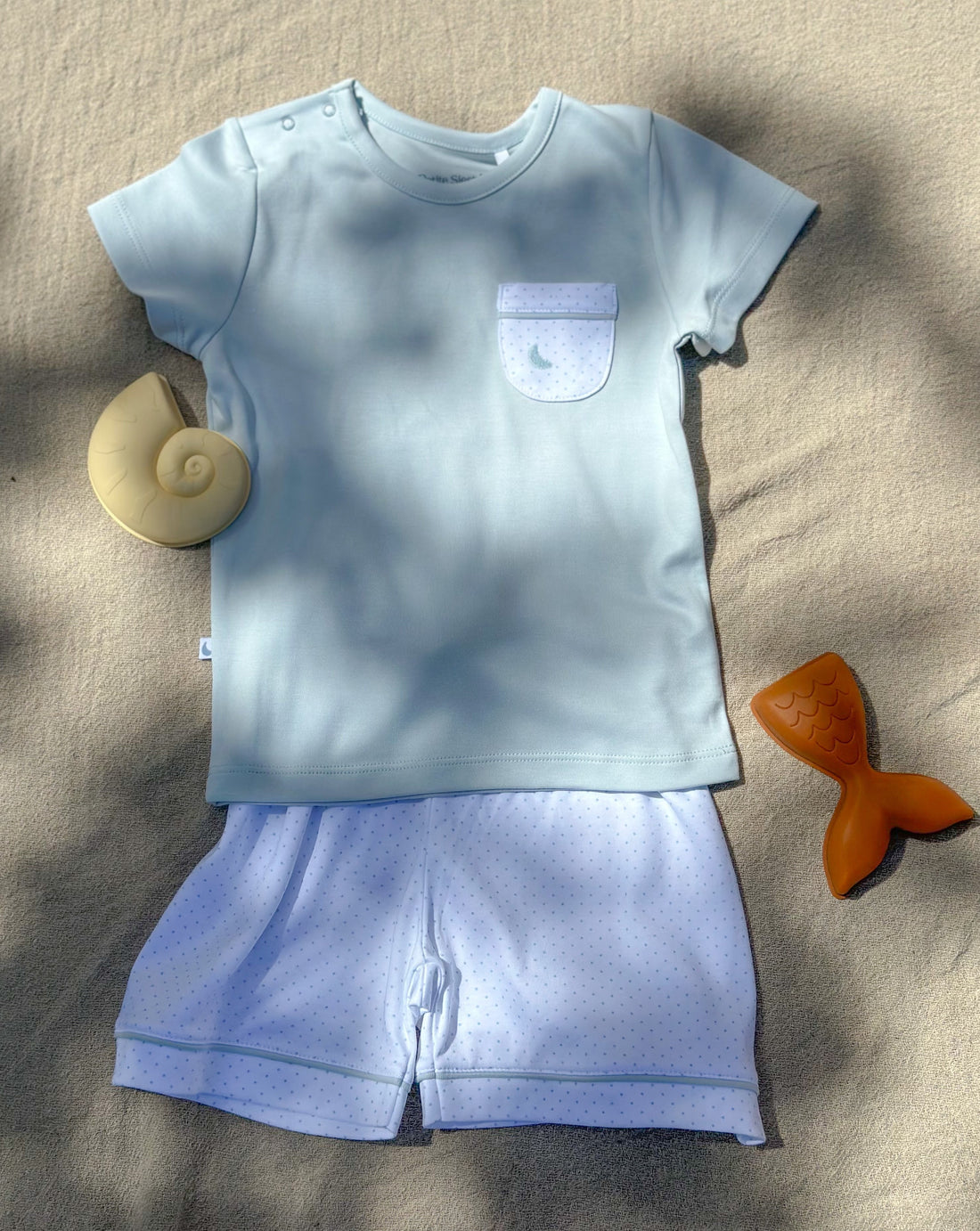 Pijama Kids Puntos Azules Corto