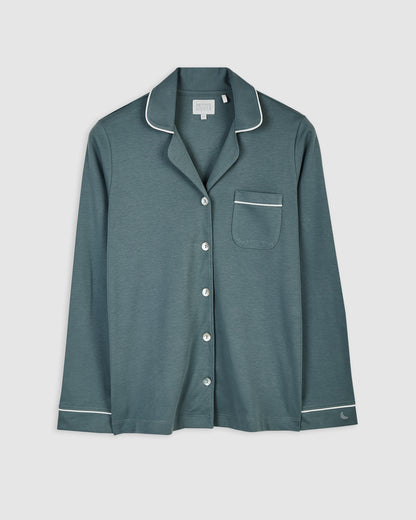 Pyjama chemise bleu foncé pour femme
