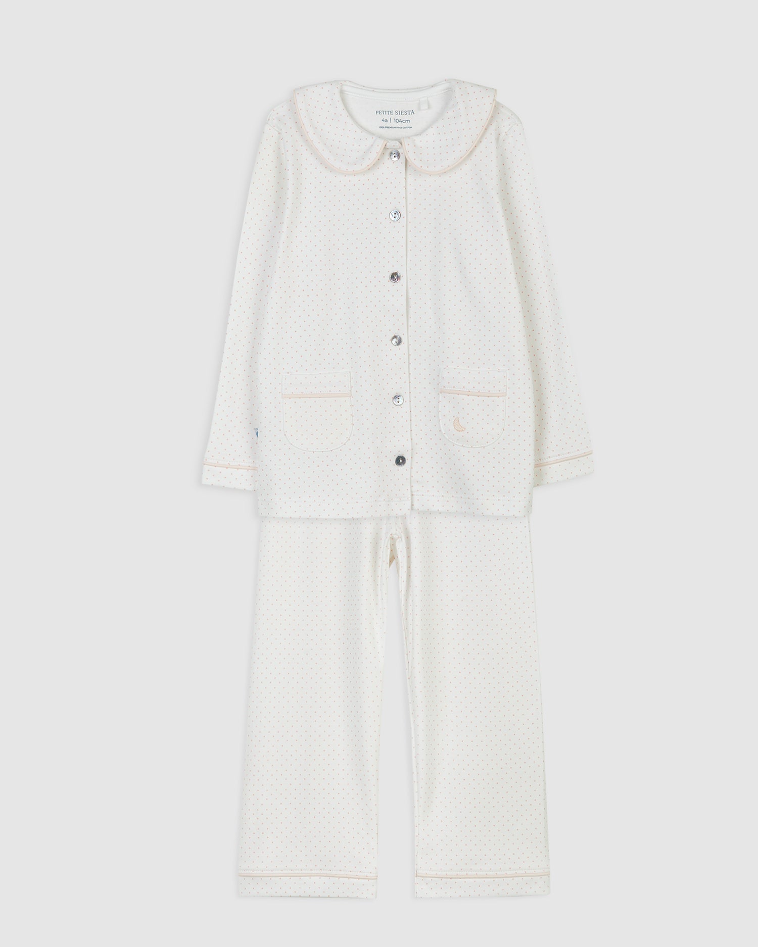 Pyjama chemise à pois roses pour enfants