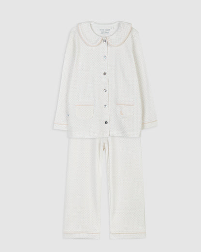Pyjama chemise à pois roses pour enfants