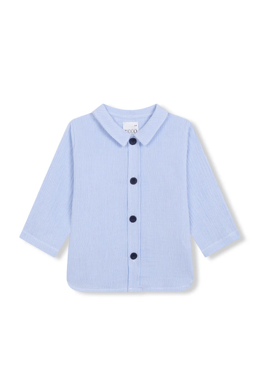 Chemise bleue à col rond Millerighe