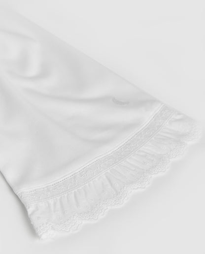 Robe pour femme avec bande brodée blanche