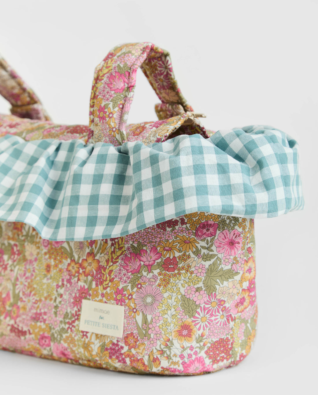 Bolsa Mini Liberty Annie &amp; Volantes Vichy Menta
