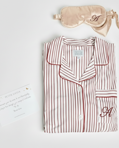 Sleep Tight Rayas Burgundy