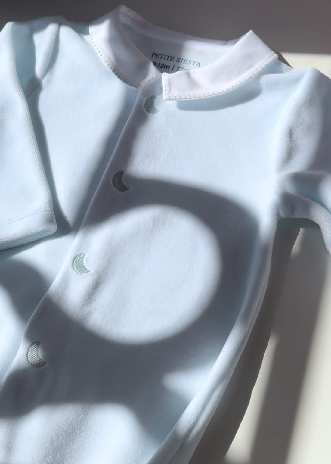 Pyjama bébé en velours bleu