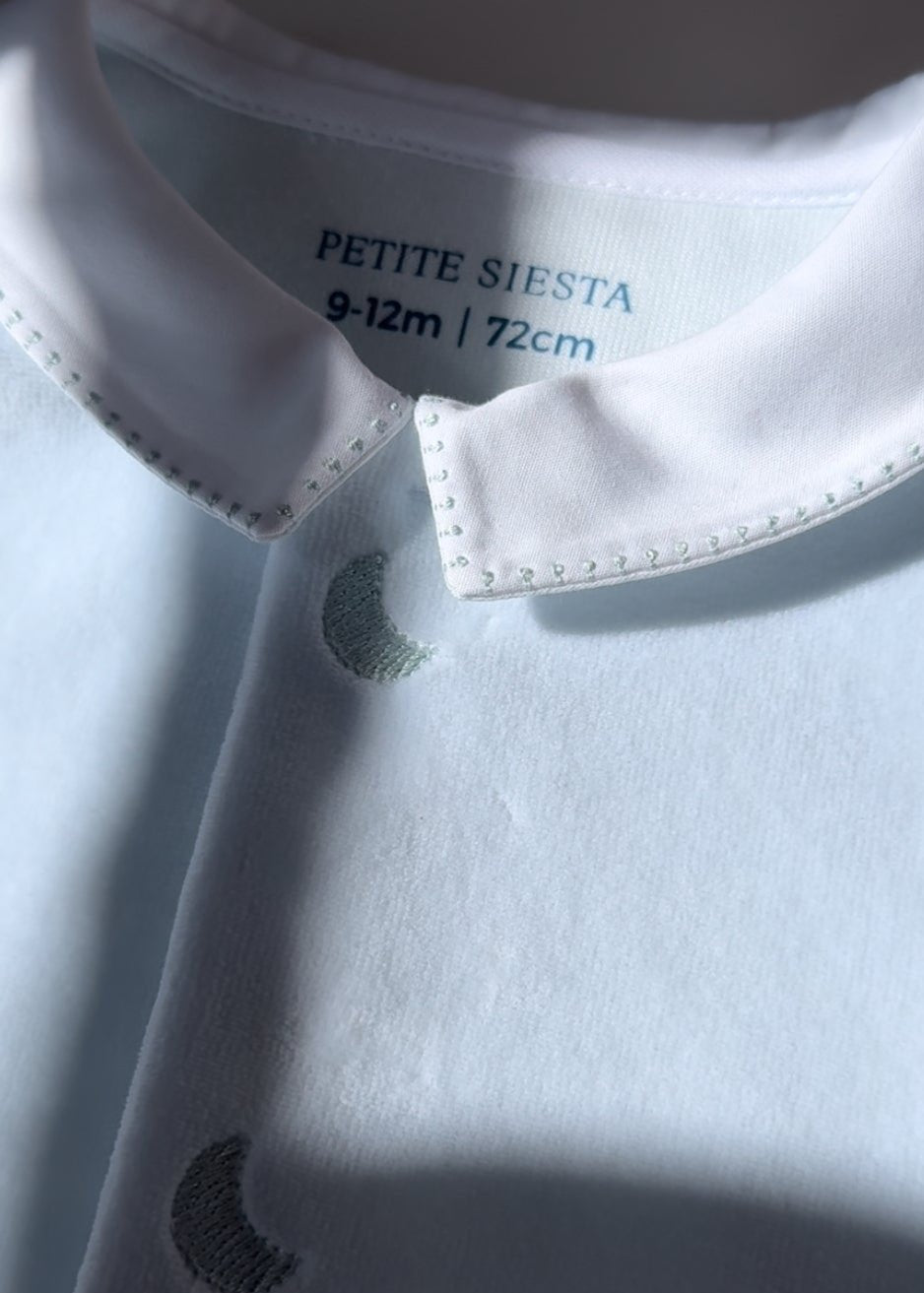 Pyjama bébé en velours bleu