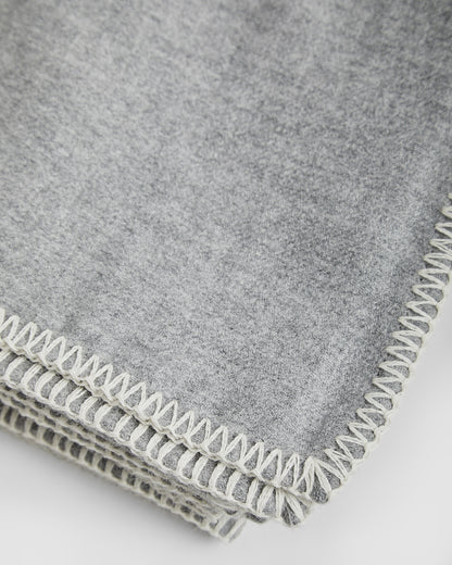 Couverture en bébé alpaga gris chiné