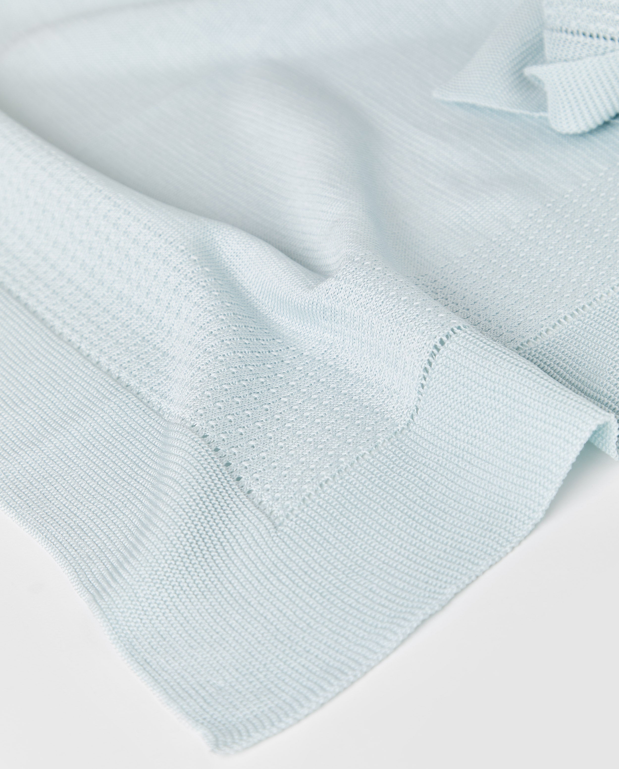 Blue Cotton Pearl Shawl