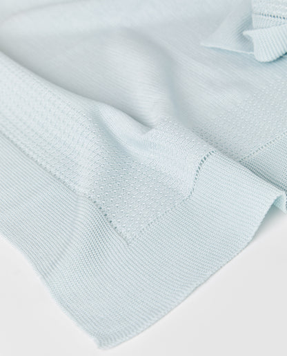 Blue Cotton Pearl Shawl