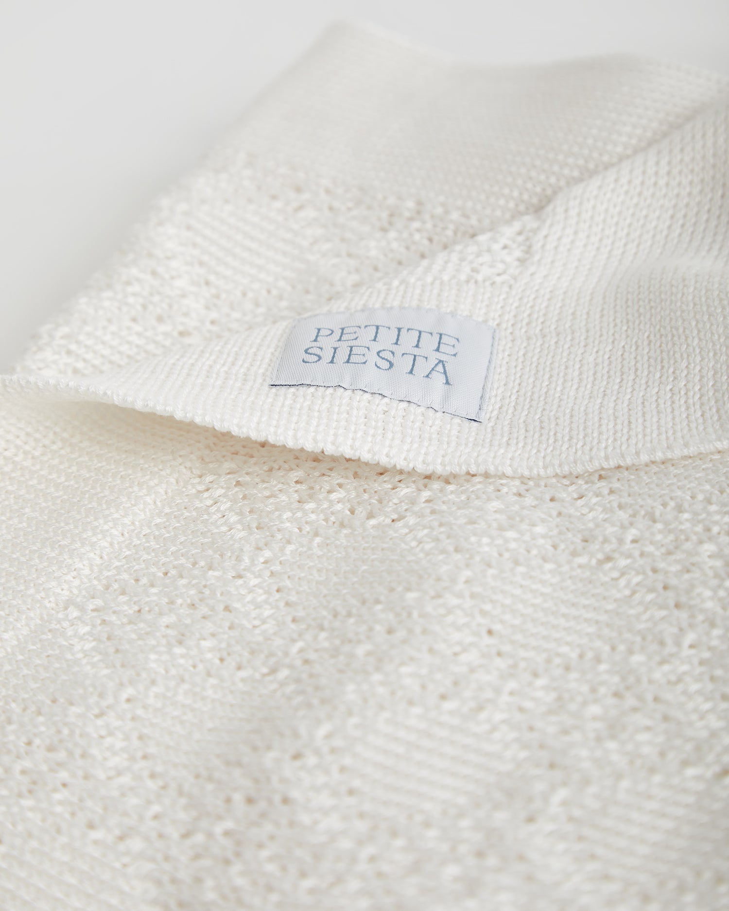 Couverture Perlé Coton Eco Blanc 