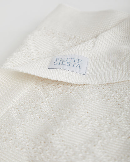 Couverture Perlé Coton Eco Blanc 