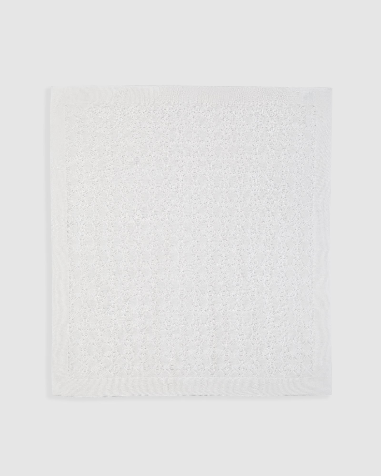 Couverture Perlé Coton Eco Blanc 
