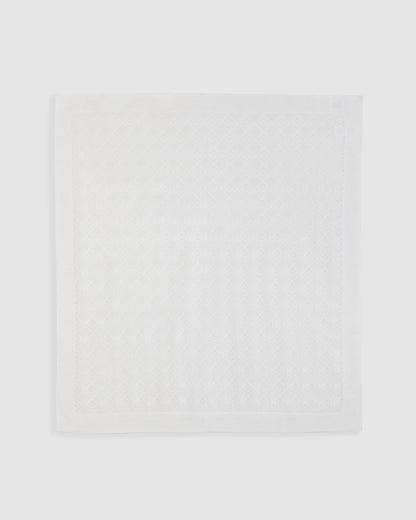 Couverture Perlé Coton Eco Blanc 