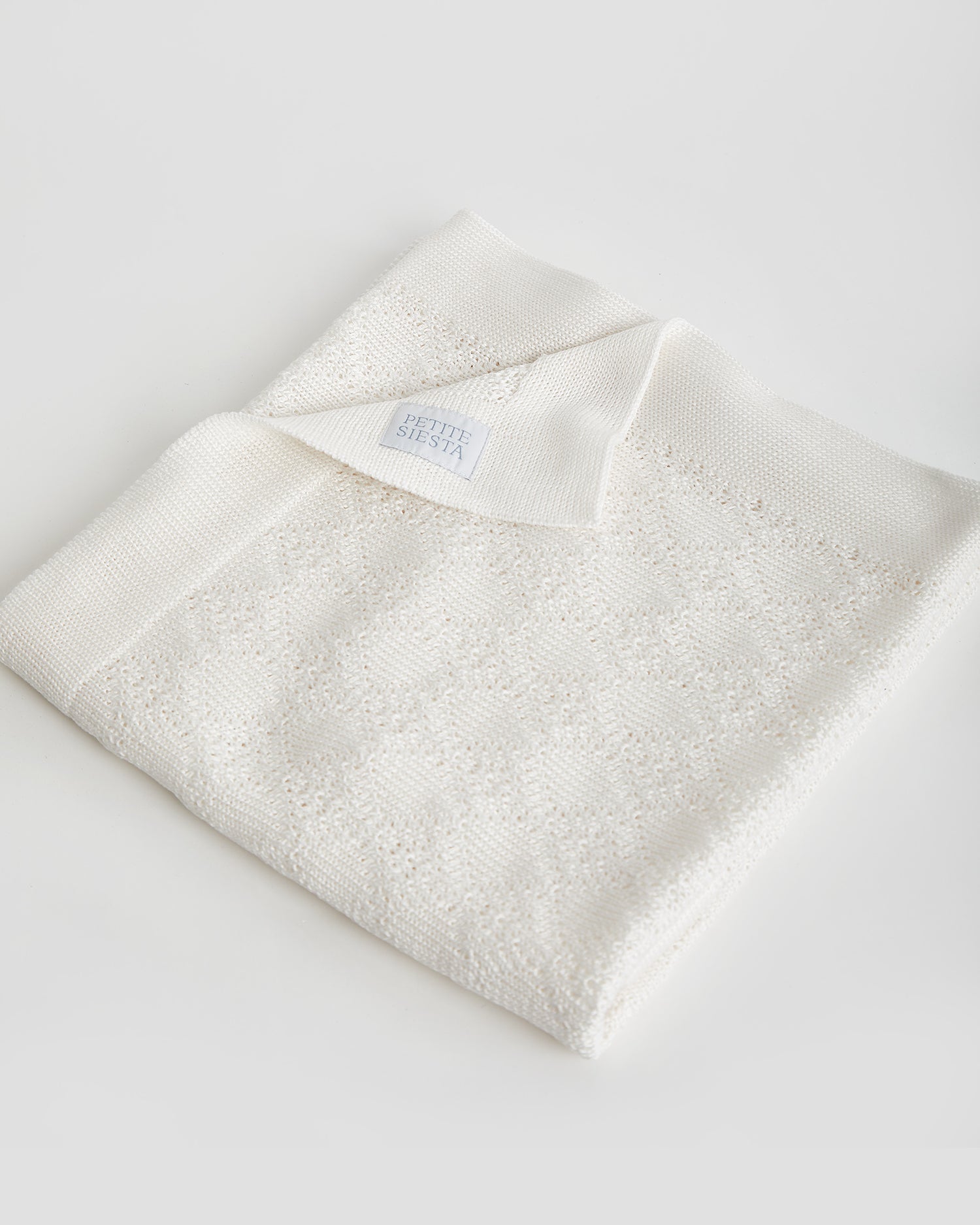 Couverture Perlé Coton Eco Blanc 