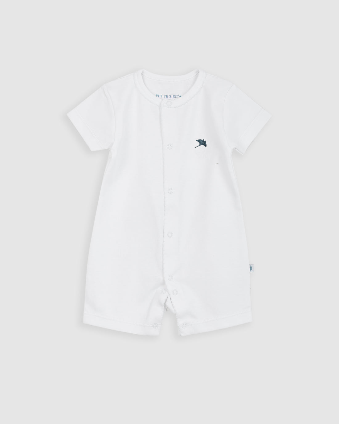 Pyjama court blanc pour bébé
