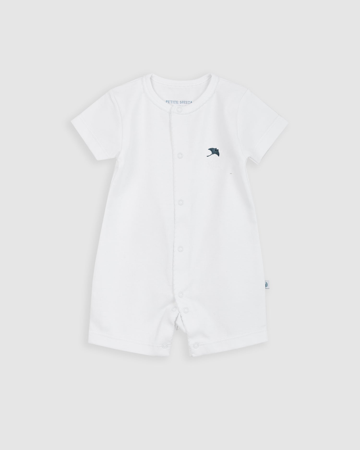 Pyjama court blanc pour bébé