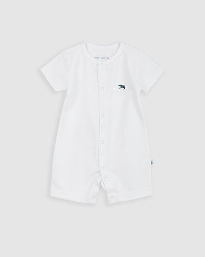 Pyjama court blanc pour bébé