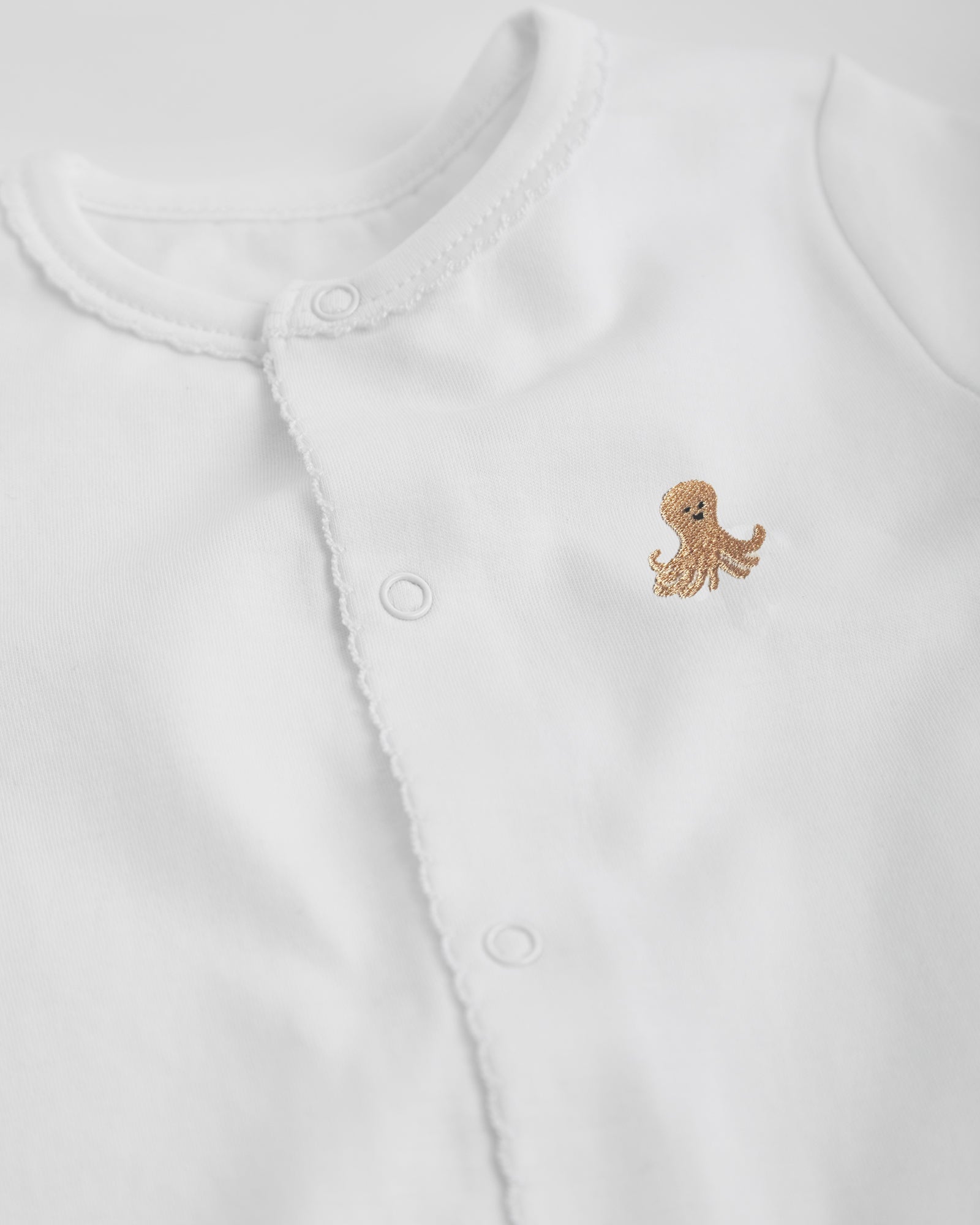 Pyjama court blanc pour bébé