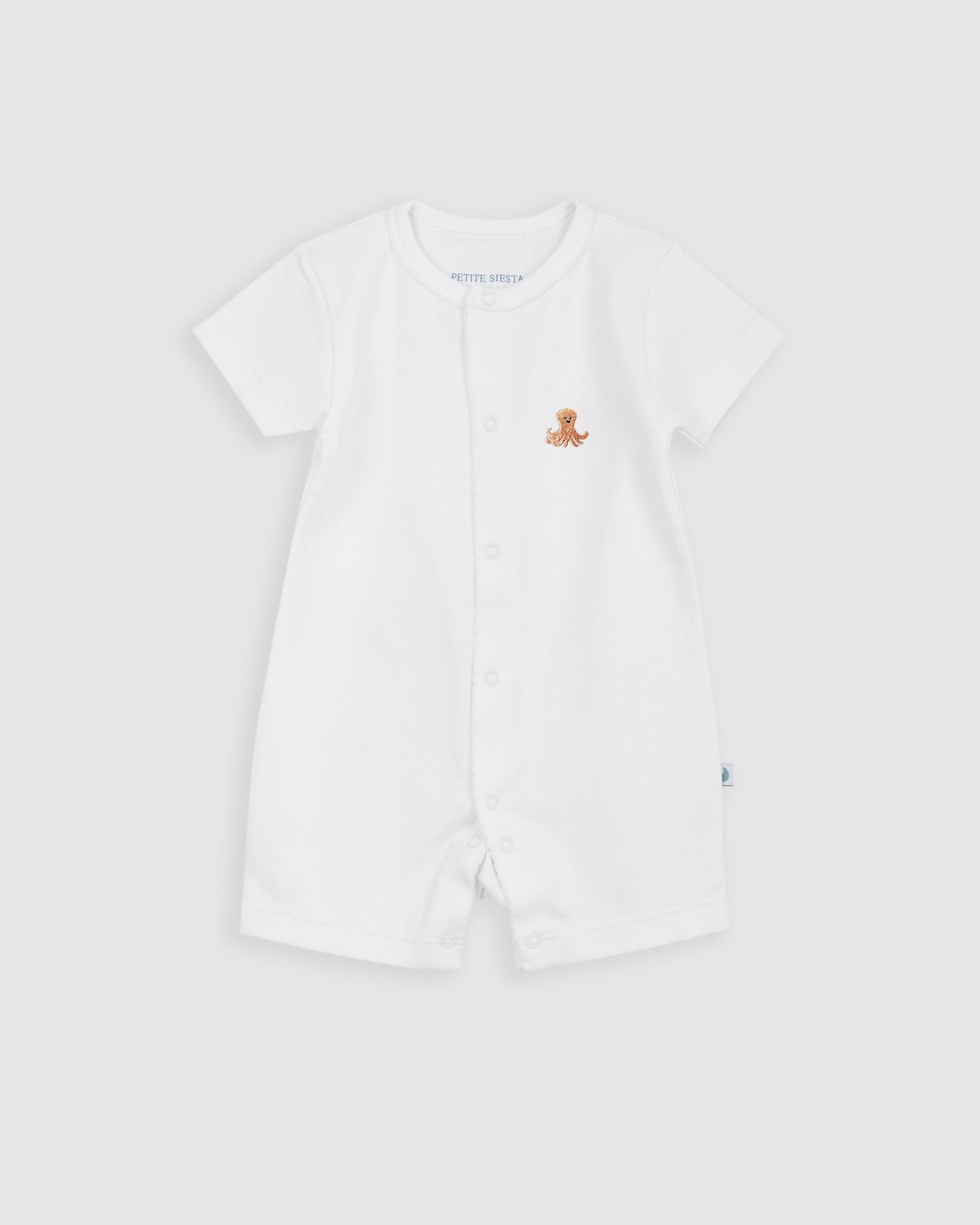 Pyjama court blanc pour bébé
